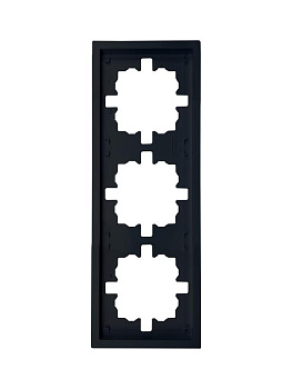 Рамка 3-мест. горизонт. ZIMA черн. бархат LEZARD 704-4200-148