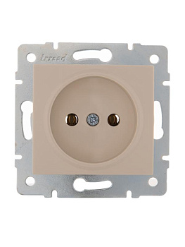 Механизм розетки 1-м СП Karina 16А IP20 без заземл. термопласт крем. LEZARD 707-0388-121B