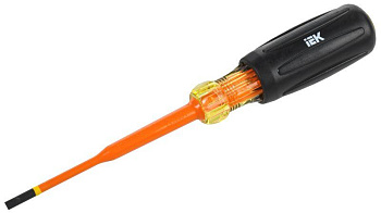 Отвертка диэлектрическая SLIM SL4.0х100 Т3 ARMA2L 5 IEK A2L5-SC31-T3-SL-40-100 Отвертка диэлектрическая SLIM SL4.0х100 Т3 ARMA2L 5 IEK A2L5-SC31-T3-SL-40-100