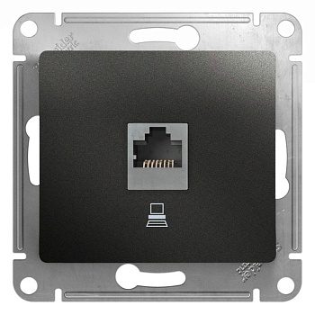 Розетка компьютерная 1-м Glossa RJ45 кат.5E механизм антрацит SchE GSL000781K Розетка компьютерная 1-м Glossa RJ45 кат.5E механизм антрацит SchE GSL000781K