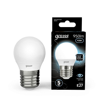 Лампа светодиодная Black Globe E27 9.5Вт 4100К Gauss 105102210 Лампа светодиодная Black Globe E27 9.5Вт 4100К Gauss 105102210