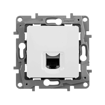 Механизм розетки информ. 1-м СП Etika RJ45 CAT.5E UTP бел. Leg 672241 Механизм розетки информ. 1-м СП Etika RJ45 CAT.5E UTP бел. Leg 672241