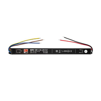 Драйвер BSPS 12В 3.3A=40Вт влагозащ. IP67 JazzWay 3329266A Драйвер BSPS 12В 3.3A=40Вт влагозащ. IP67 JazzWay 3329266A