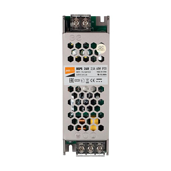 Драйвер BSPS 24В 2.5А=60Вт IP20 JazzWay 5015500 Драйвер BSPS 24В 2.5А=60Вт IP20 JazzWay 5015500