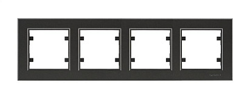 Рамка 4-м Karea горизонт. дым. металлик Makel 56050704