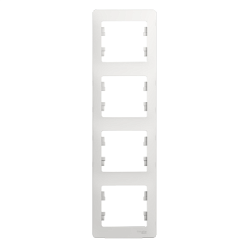 Рамка 4-м Glossa верт. бел. SchE GSL000108