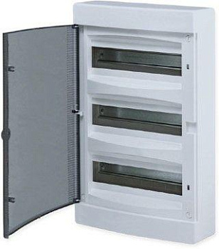 Щит распределительный навесной "Unix" прозр. дверь 3х12 модулей IP40 PROxima EKF ux-3x12-n 