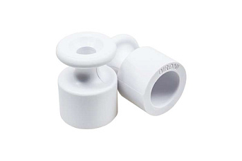 Изолятор для наружного монтажа пластик бел. (уп.100шт) Bironi B1-551-21-100