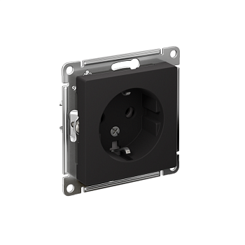Механизм розетки 1-м СП AtlasDesign 16А IP20 с заземл. карбон SchE ATN001043