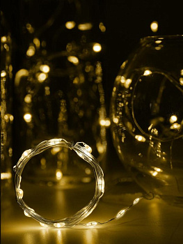 Гирлянда DC-G05-20YS2 20LED 2xCR2032(в компл.) желт. (уп.2шт) ФАZА 5047976