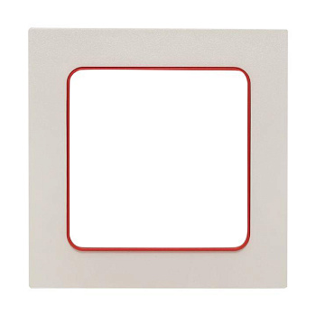 Рамка 1-м Стокгольм бел. с линией цвета красн. PROxima EKF EXM-G-304-20