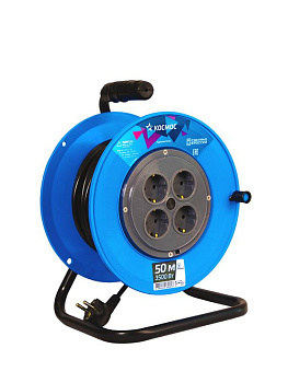 Удлинитель на катушке 4х50м с заземл. 16А ПВС 3х1.5 Космос YKKsm50m-4g-Z(16A)