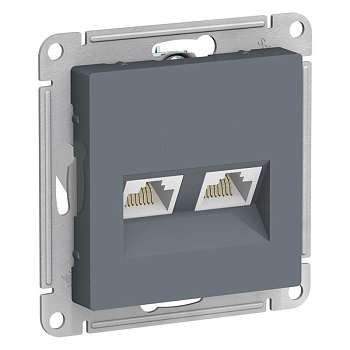 Розетка компьютерная 2-м AtlasDesign RJ45 кат.5E механизм грифель SchE ATN000785 Розетка компьютерная 2-м AtlasDesign RJ45 кат.5E механизм грифель SchE ATN000785