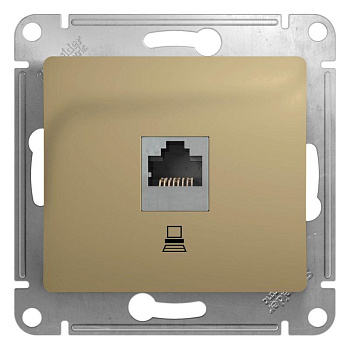 Розетка компьютерная 1-м СП Glossa RJ45 кат.5E механизм титан SchE GSL000481K Розетка компьютерная 1-м СП Glossa RJ45 кат.5E механизм титан SchE GSL000481K