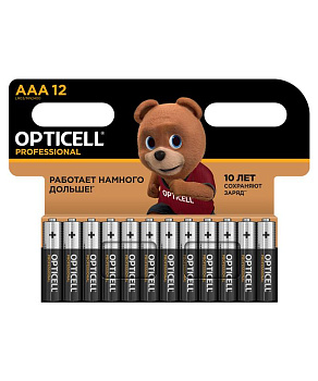 Элемент питания алкалиновый AAA/LR03 (блист. 12шт) Professional Opticell 5052006 Элемент питания алкалиновый AAA/LR03 (блист. 12шт) Professional Opticell 5052006