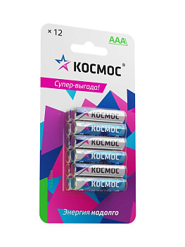 Элемент питания алкалиновый AAA/LR03 BP-12 (блист.12шт) КОСМОС KOCLR03BL12 Элемент питания алкалиновый AAA/LR03 BP-12 (блист.12шт) КОСМОС KOCLR03BL12