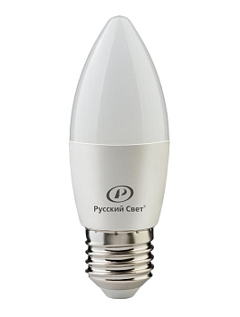 Лампа светодиодная RS LED C37 E27 6W 220-240V 4000К 6Вт свеча 600лм Ra 90 Русский Свет 15010545061 Лампа светодиодная RS LED C37 E27 6W 220-240V 4000К 6Вт свеча 600лм Ra 90 Русский Свет 15010545061