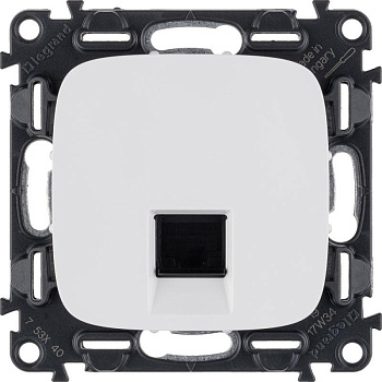 Механизм розетки комп. 1-м Valena Allure RJ45 CAT.5E UTP с лицевой панелью бел. Leg 753740 Механизм розетки комп. 1-м Valena Allure RJ45 CAT.5E UTP с лицевой панелью бел. Leg 753740