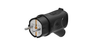 Вилка MultiSet 2К+З 16А/250В IP44 угловая каучуковая черн. SE MST1102BK