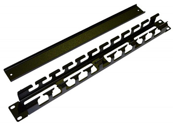 Организатор CM-1U-ML-COV кабельный с метал. кольцами и крышкой 19дюйм 1U Hyperline 16489 