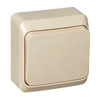 Переключатель проходной 1-кл. ОП Этюд 10А IP20 крем. SchE BA10-004K