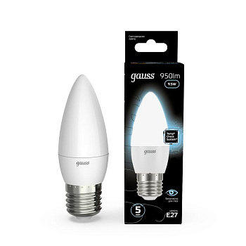 Лампа светодиодная Black Candle E27 9.5Вт 4100К Gauss 103102210 Лампа светодиодная Black Candle E27 9.5Вт 4100К Gauss 103102210