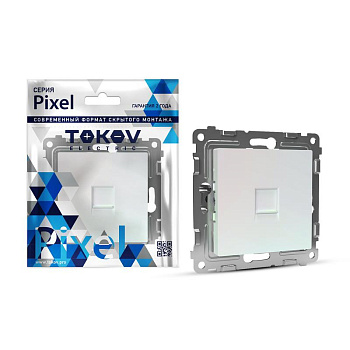 Розетка телефонная 1-м СП Pixel RJ11 механизм перламутр. TOKOV ELECTRIC TKE-PX-RT1-C04 Розетка телефонная 1-м СП Pixel RJ11 механизм перламутр. TOKOV ELECTRIC TKE-PX-RT1-C04
