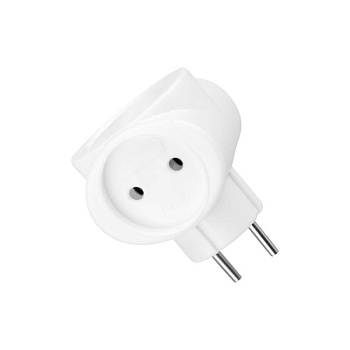 Тройник электрический биметалл 220В 6А бел. REXANT 11-1064