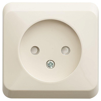 Розетка 1-м ОП Этюд 16А IP20 250В без заземл. защ. шторки крем. SchE PA16-002K