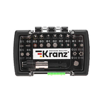 Набор бит с магнитным держателем пластиковый кейс 32 шт Kranz KR-92-0464