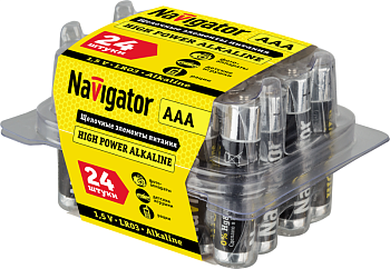 Элемент питания алкалиновый AAA/LR03 94 787 NBT-NE-LR03-BOX24 (уп.24шт) NAVIGATOR 94787 Элемент питания алкалиновый AAA/LR03 94 787 NBT-NE-LR03-BOX24 (уп.24шт) NAVIGATOR 94787