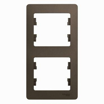 Рамка 2-м Glossa вертикал. шоколад SE GSL000806 Рамка 2-м Glossa вертикал. шоколад SE GSL000806