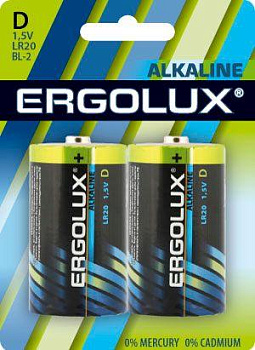 Элемент питания алкалиновый LR20 BL-2 LR20 BL-2 1.5В Alkaline (блист.2шт) Ergolux 11752 Элемент питания алкалиновый LR20 BL-2 LR20 BL-2 1.5В Alkaline (блист.2шт) Ergolux 11752