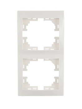 Рамка 2-м Mira вертикал. бел. LEZARD 701-0200-152