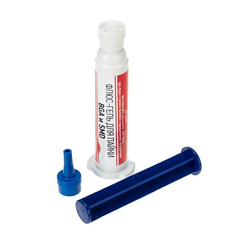 Флюс-гель для пайки BGA и SMD 12мл (шприц) Rexant 09-3684 Флюс-гель для пайки BGA и SMD 12мл (шприц) Rexant 09-3684