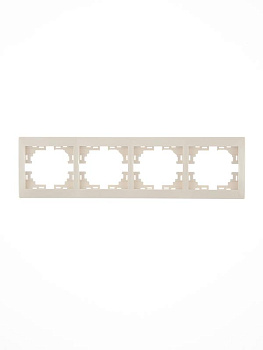 Рамка 4-м Mira горизонт. крем. LEZARD 701-0300-149
