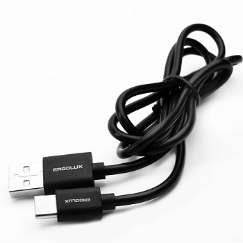 Кабель USB ELX-CDC02P-C02 ПРОМО USB-Type C 2А 1м зарядка+передача данных пакет черн. ERGOLUX 15089 Кабель USB ELX-CDC02P-C02 ПРОМО USB-Type C 2А 1м зарядка+передача данных пакет черн. ERGOLUX 15089