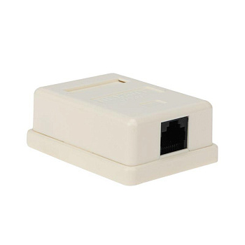 Розетка компьютерная 1-м ОП RJ45 CAT 5E бел. REXANT 03-0121 Розетка компьютерная 1-м ОП RJ45 CAT 5E бел. REXANT 03-0121
