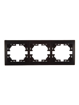 Рамка 3-м Mira горизонт. черн. бархат LEZARD 701-4200-148