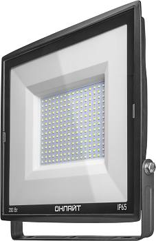 Прожектор светодиодный 14 345 OFL-200-6.5K-BL-IP65-LED 200Вт 6500К IP65 18000лм черн. ОНЛАЙТ 14345 Прожектор светодиодный 14 345 OFL-200-6.5K-BL-IP65-LED 200Вт 6500К IP65 18000лм черн. ОНЛАЙТ 14345