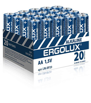 Элемент питания алкалиновый AA/LR6 1.5В Alkaline BP-20 ПРОМО (уп.20шт) Ergolux 14675 Элемент питания алкалиновый AA/LR6 1.5В Alkaline BP-20 ПРОМО (уп.20шт) Ergolux 14675
