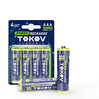 Аккумулятор ААА/HR03 1000мА.ч (блистер 4шт) TOKOV ELECTRIC TKE-NMA-HR03/B4 Аккумулятор ААА/HR03 1000мА.ч (блистер 4шт) TOKOV ELECTRIC TKE-NMA-HR03/B4