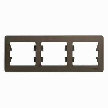 Рамка 3-м Glossa горизонт. шоколад SchE GSL000803