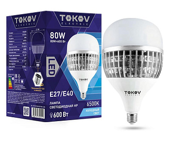 Лампа светодиодная 80Вт HP 6500К Е40/Е27 176-264В TOKOV ELECTRIC TKE-HP-E40/E27-80-6.5K Лампа светодиодная 80Вт HP 6500К Е40/Е27 176-264В TOKOV ELECTRIC TKE-HP-E40/E27-80-6.5K