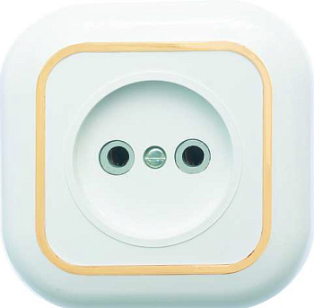 Розетка 1-м СП Валентина РС10-153 10А IP20 бел./зол. Кунцево 7652 Розетка 1-м СП Валентина РС10-153 10А IP20 бел./зол. Кунцево 7652