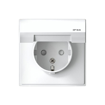 Розетка ArtGallery 16А IP44 с заземл. защ. шторки с крышкой механизм бел. SE GAL440146