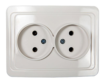 Розетка 2-м СП Classico 2102 16А IP20 бел. ASD / IN HOME 4680005959914