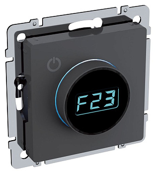 Термостат электронный с индикацией BRITE СП IP20 ТС10-1-БрГ графит IEK BR-RT11-K53