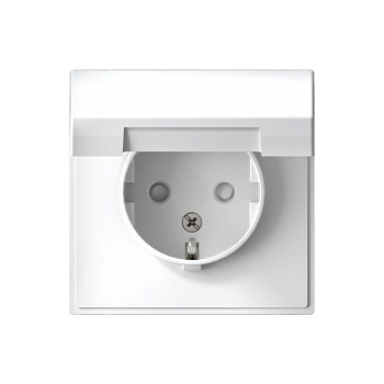 Розетка ArtGallery 16А IP20 с заземл. защ. шторки с крышкой механизм бел. SE GAL000146