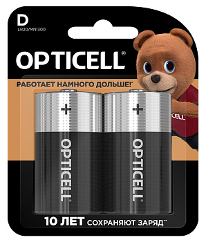 Элемент питания алкалиновый D/LR20 1.5В (блист. 2шт) Basic Opticell 5051005 Элемент питания алкалиновый D/LR20 1.5В (блист. 2шт) Basic Opticell 5051005